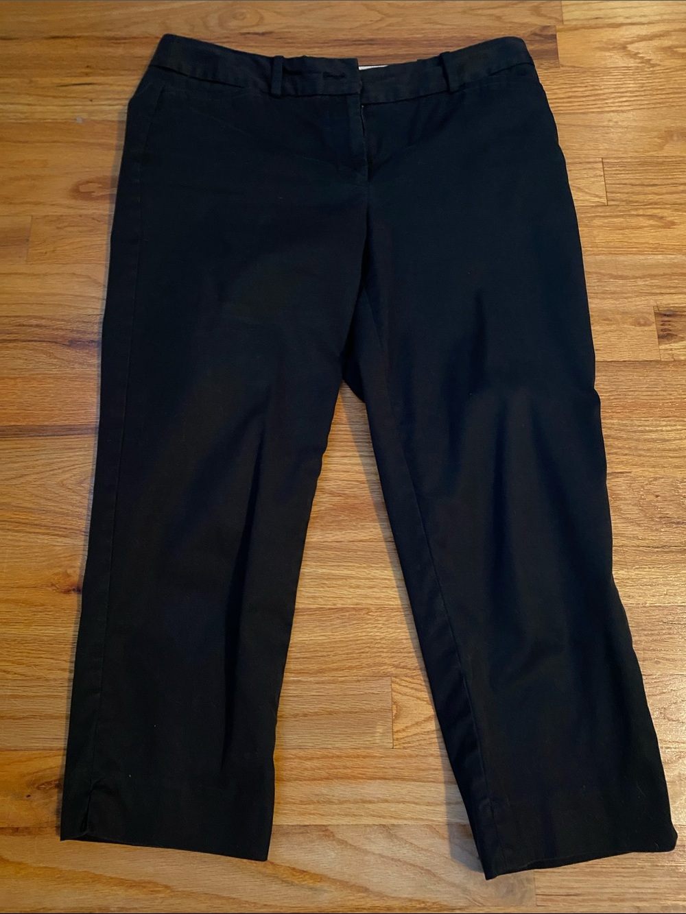 Talbots Black Cropped Straight-Leg Pants